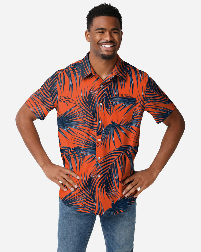 Denver Broncos Hawaiian Button Up Shirt FOCO S - FOCO.com