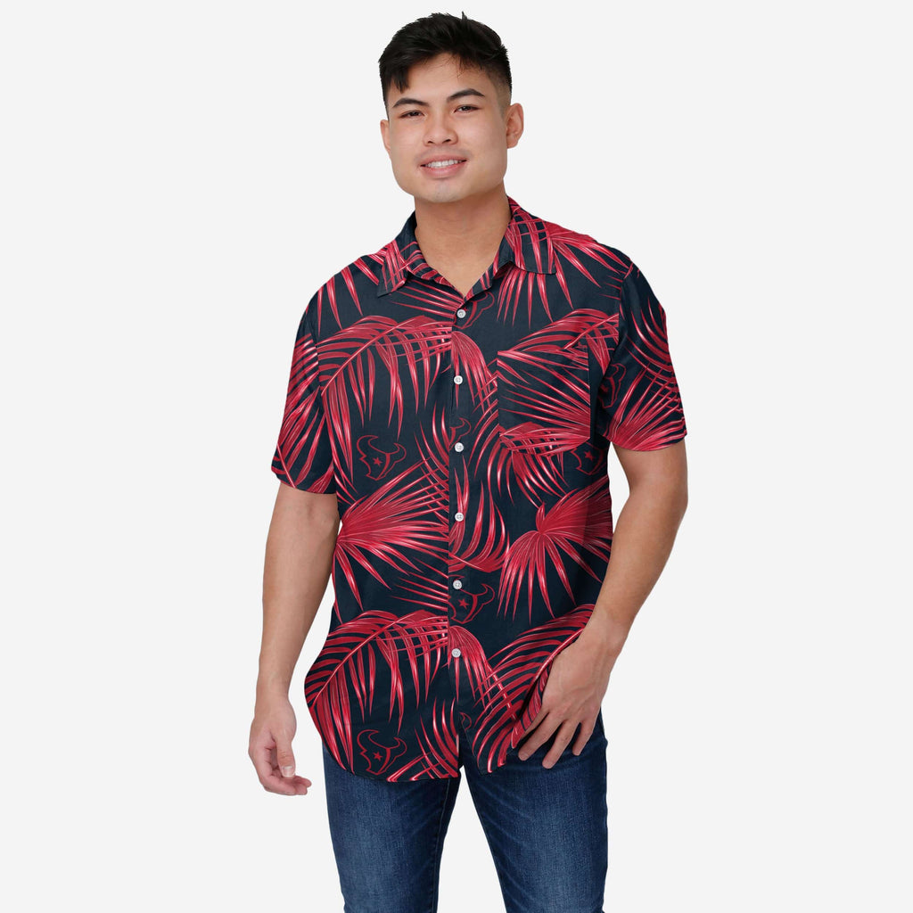 Houston Texans Hawaiian Button Up Shirt FOCO S - FOCO.com