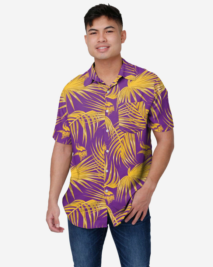 Minnesota Vikings Hawaiian Button Up Shirt FOCO S - FOCO.com