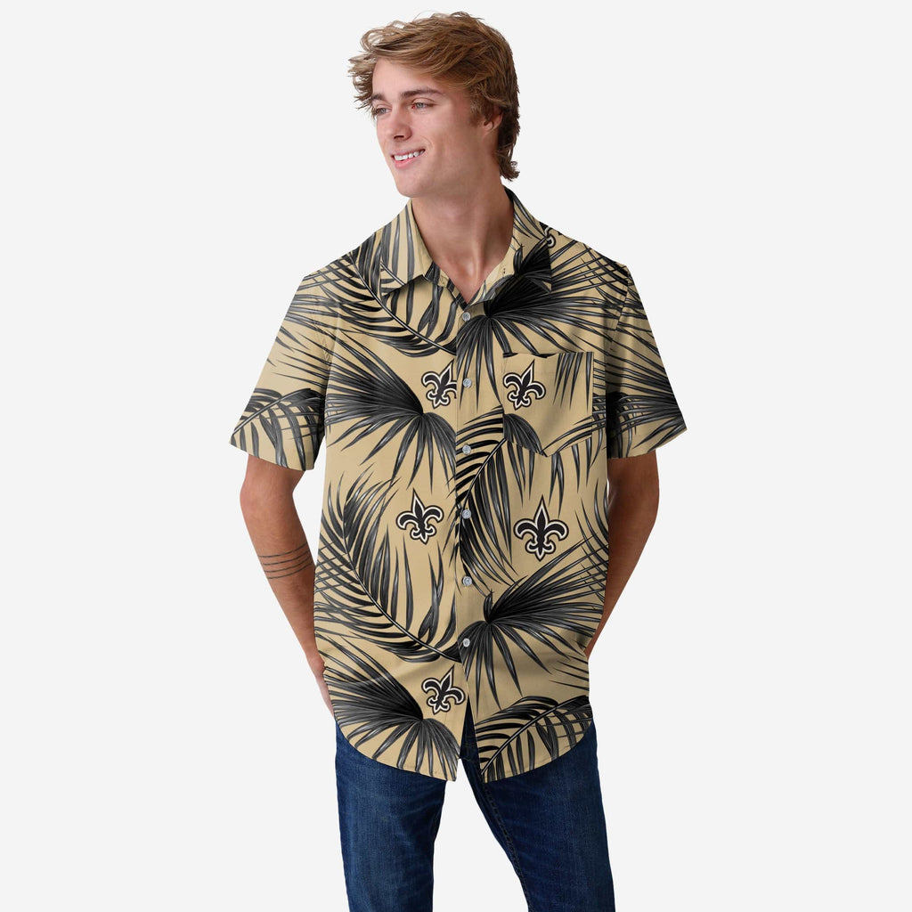 New Orleans Saints Hawaiian Button Up Shirt FOCO S - FOCO.com