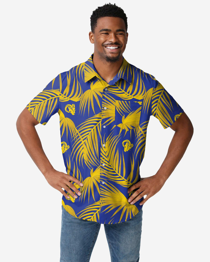 Los Angeles Rams Hawaiian Button Up Shirt FOCO S - FOCO.com