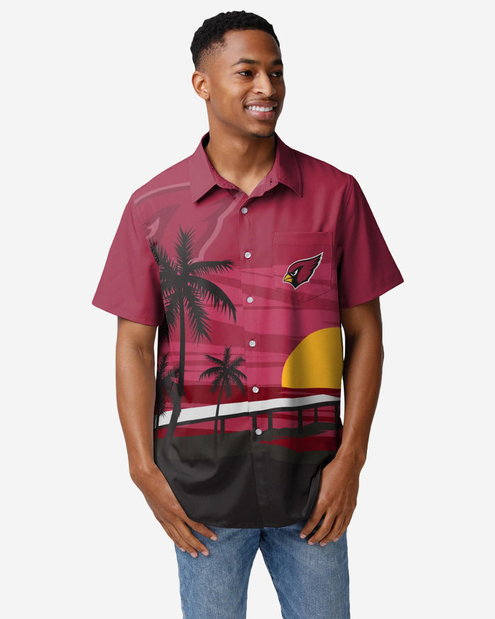 Arizona Cardinals Tropical Sunset Button Up Shirt FOCO S - FOCO.com