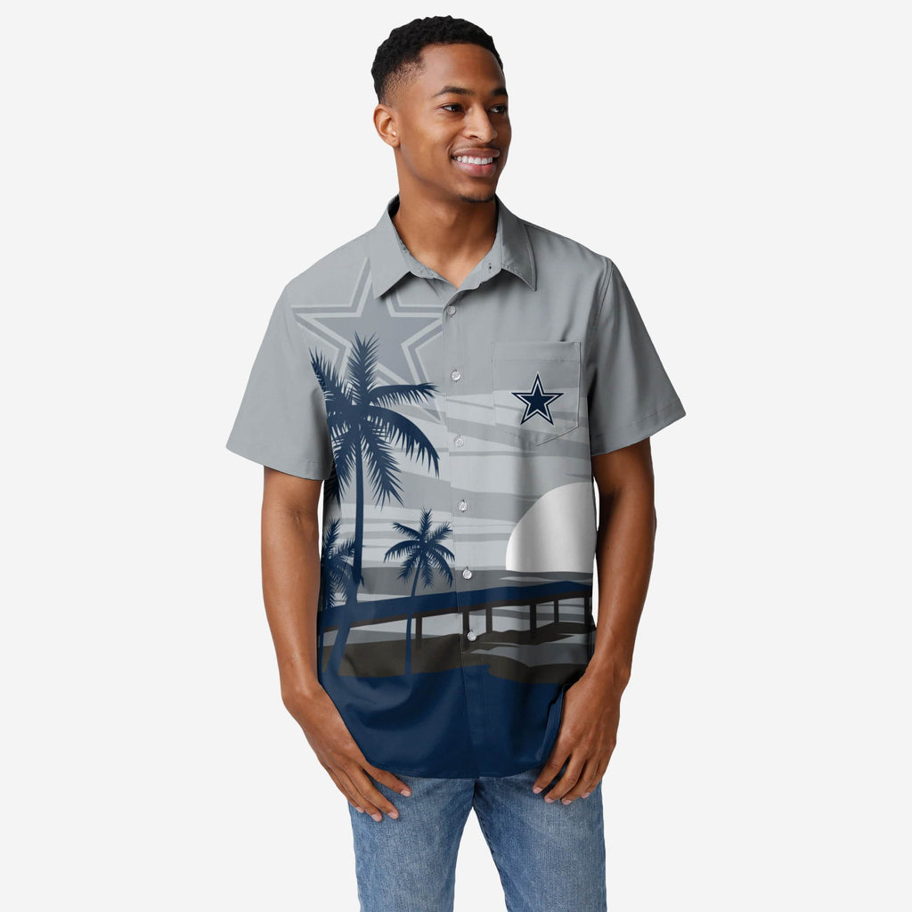 Dallas Cowboys Tropical Sunset Button Up Shirt FOCO S - FOCO.com