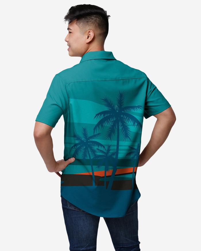 Miami Dolphins Tropical Sunset Button Up Shirt FOCO - FOCO.com