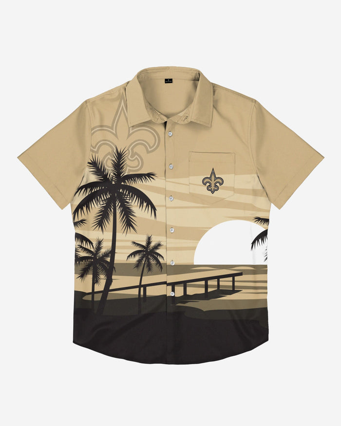 New Orleans Saints Tropical Sunset Button Up Shirt FOCO - FOCO.com