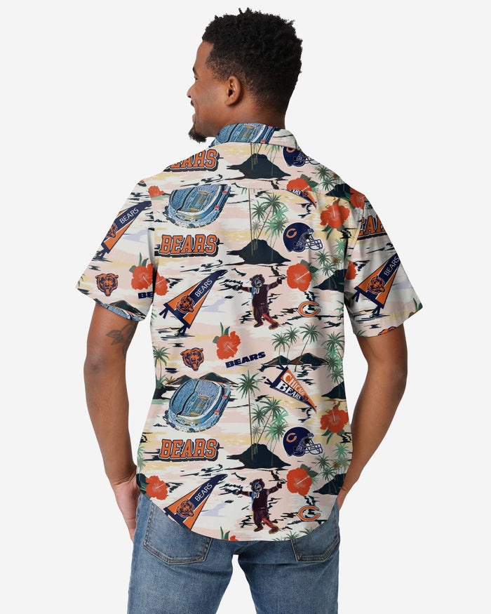 Chicago Bears Thematic Stadium Print Button Up Shirt FOCO - FOCO.com