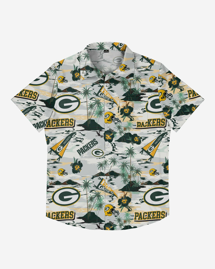 Green Bay Packers Thematic Stadium Print Button Up Shirt FOCO - FOCO.com
