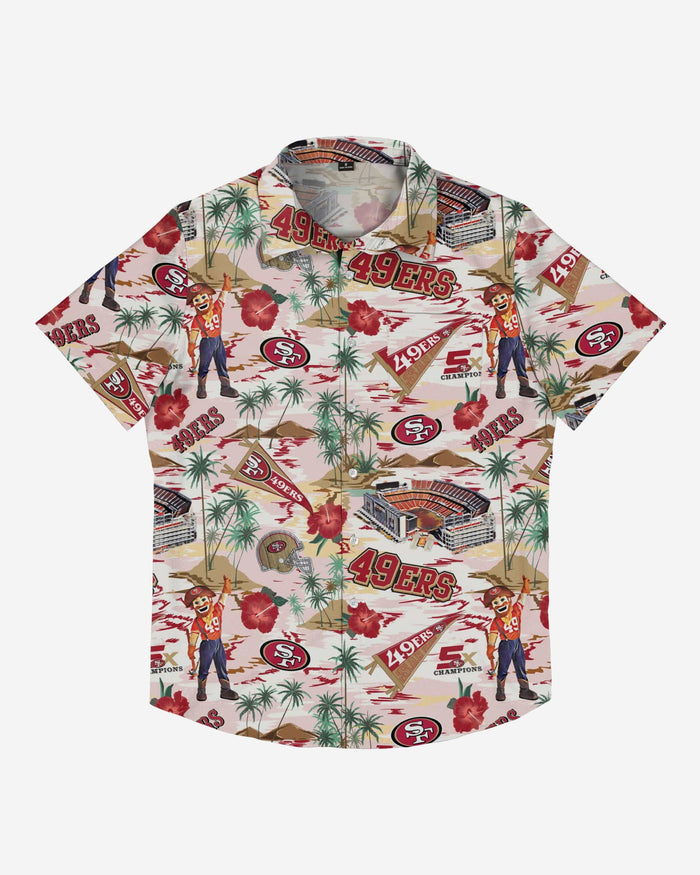 San Francisco 49ers Thematic Stadium Print Button Up Shirt FOCO - FOCO.com