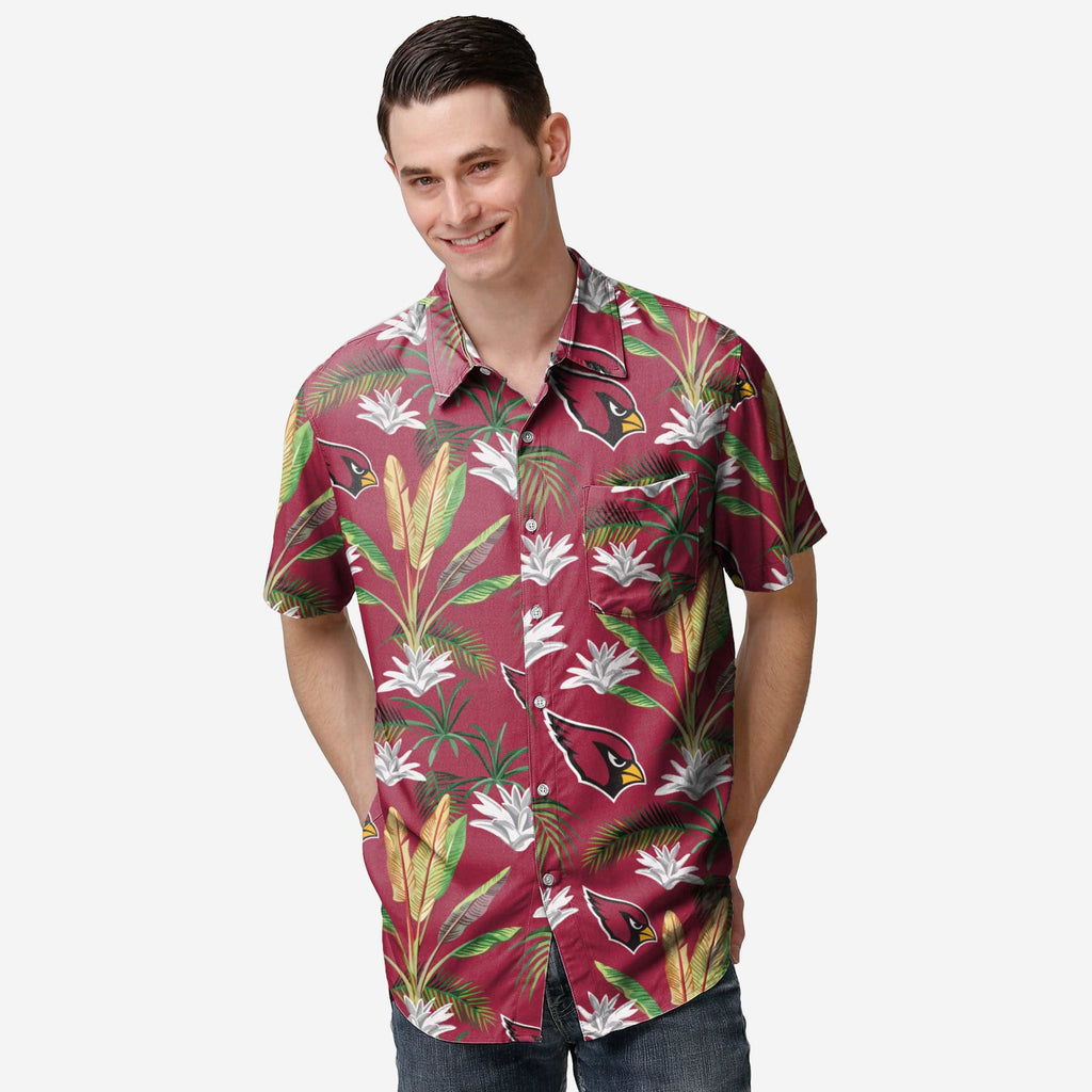 Arizona Cardinals Victory Vacay Button Up Shirt FOCO S - FOCO.com