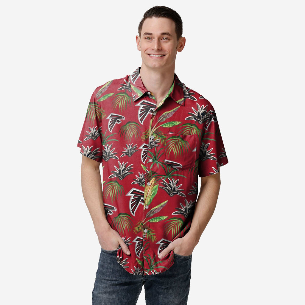 Atlanta Falcons Victory Vacay Button Up Shirt FOCO S - FOCO.com