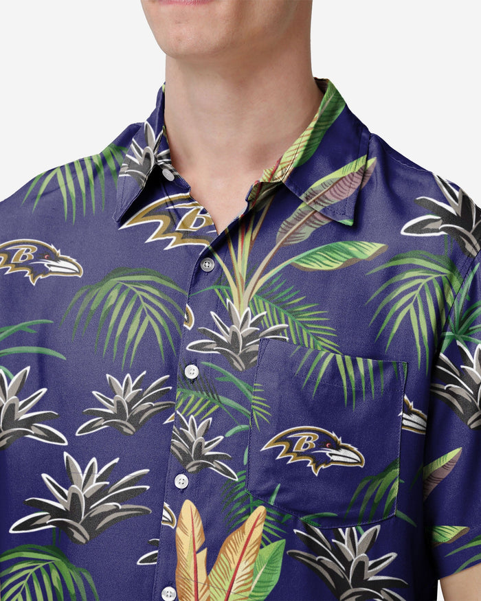 Baltimore Ravens Victory Vacay Button Up Shirt FOCO - FOCO.com