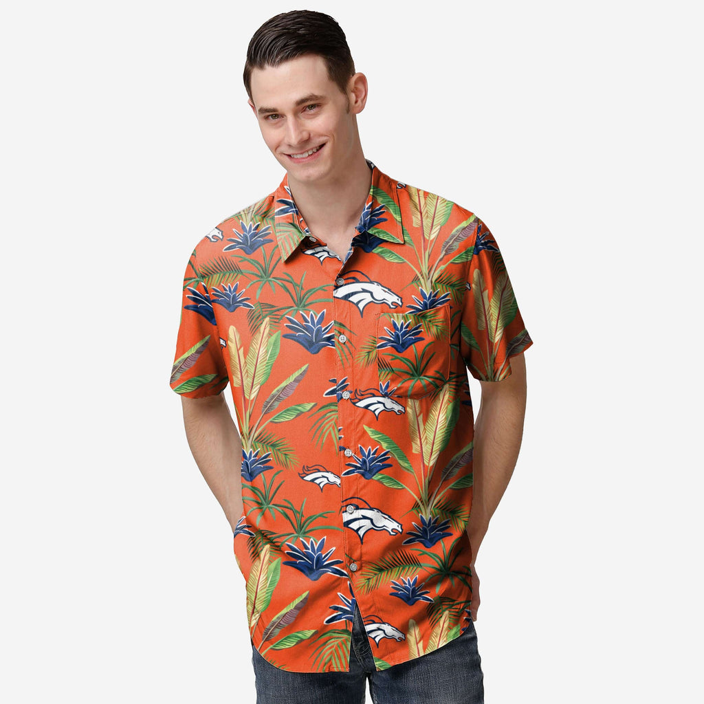 Denver Broncos Victory Vacay Button Up Shirt FOCO S - FOCO.com