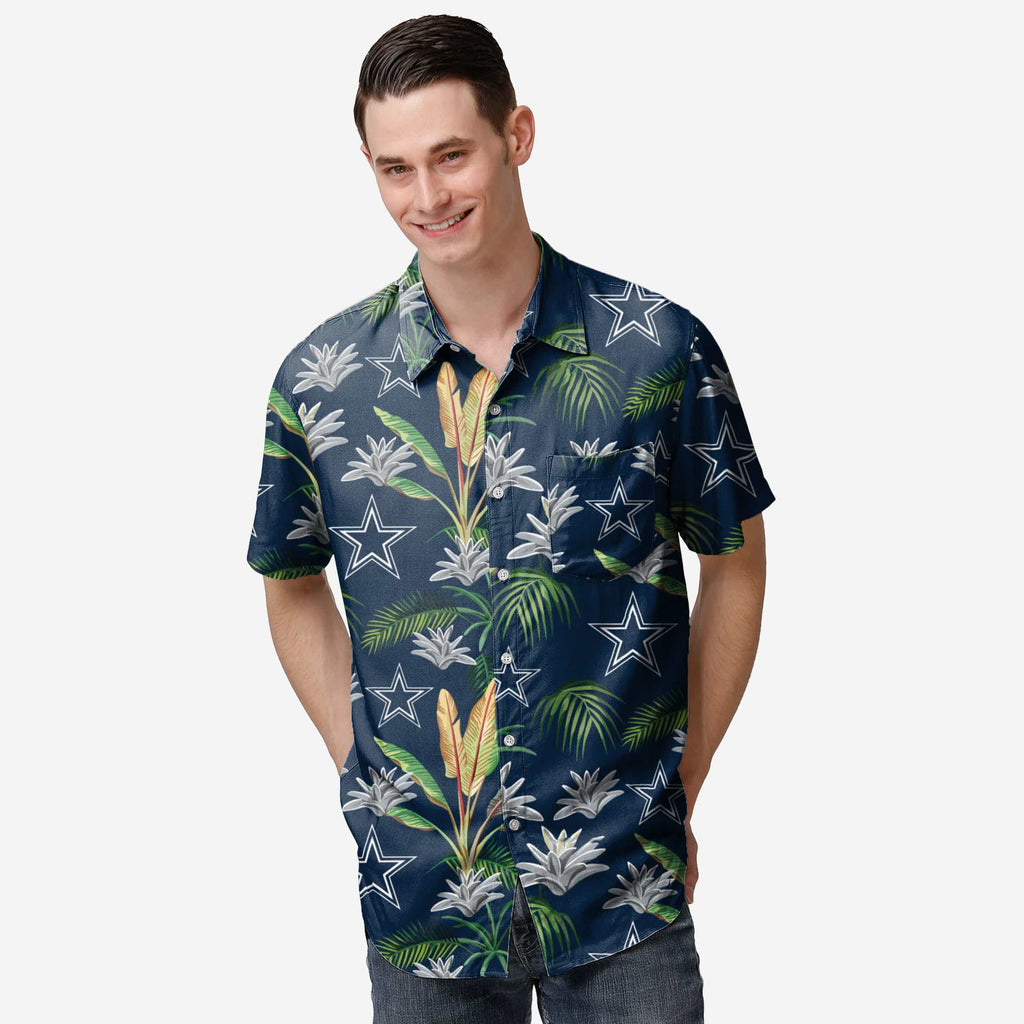 Dallas Cowboys Victory Vacay Button Up Shirt FOCO S - FOCO.com