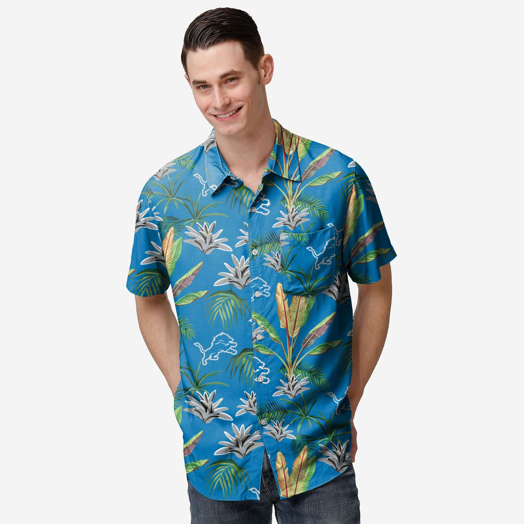 Detroit Lions Victory Vacay Button Up Shirt FOCO S - FOCO.com