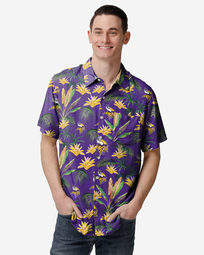 Minnesota Vikings Victory Vacay Button Up Shirt FOCO S - FOCO.com