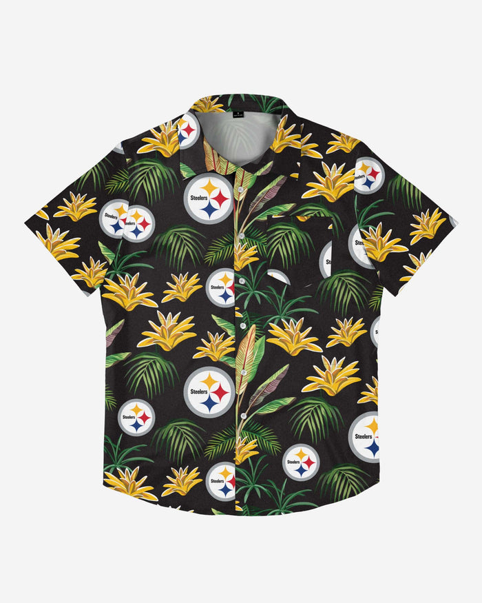 Pittsburgh Steelers Victory Vacay Button Up Shirt FOCO - FOCO.com