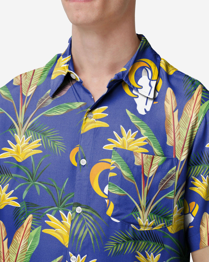 Los Angeles Rams Victory Vacay Button Up Shirt FOCO - FOCO.com