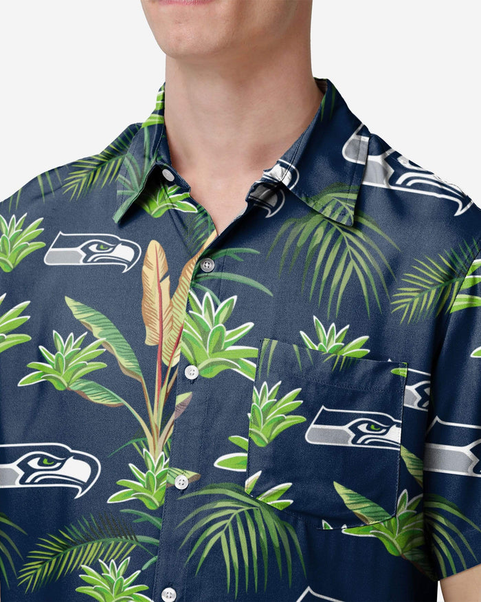 Seattle Seahawks Victory Vacay Button Up Shirt FOCO - FOCO.com