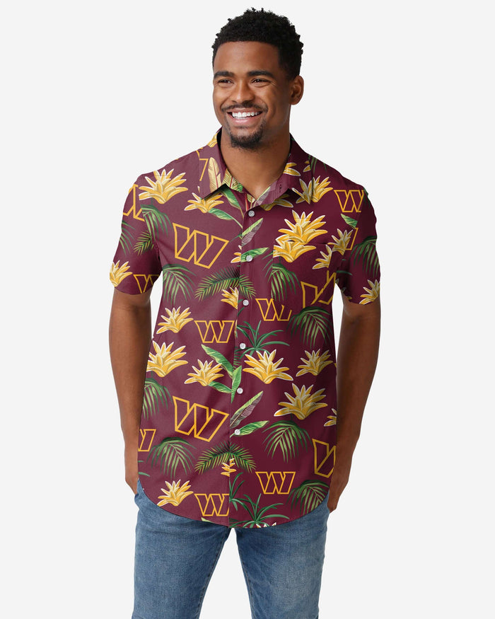 Washington Commanders Victory Vacay Button Up Shirt FOCO S - FOCO.com