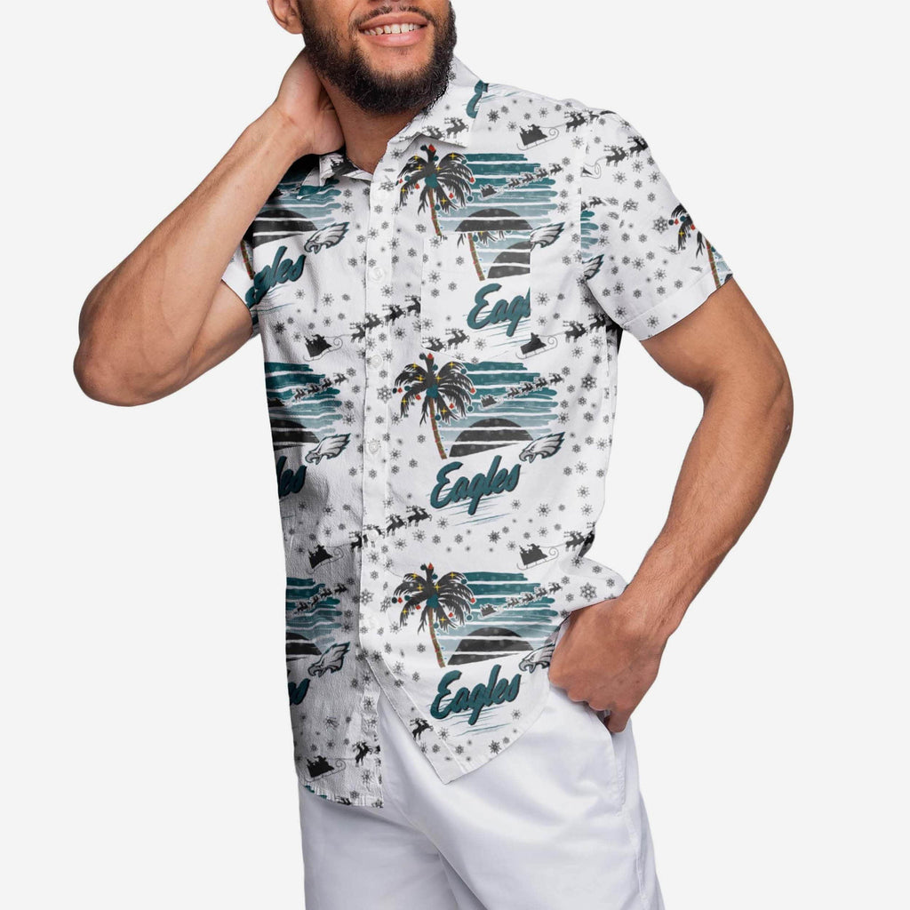 Philadelphia Eagles Winter Tropical Button Up Shirt FOCO M - FOCO.com