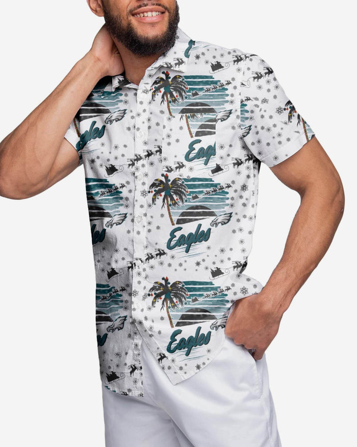 Philadelphia Eagles Winter Tropical Button Up Shirt FOCO M - FOCO.com