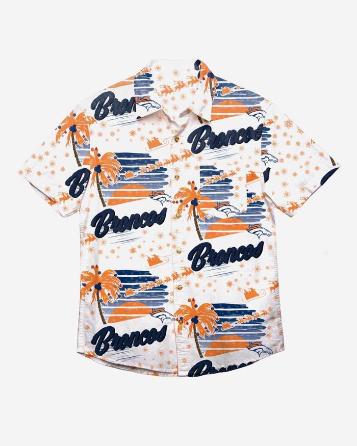 Denver Broncos Winter Tropical Button Up Shirt FOCO - FOCO.com