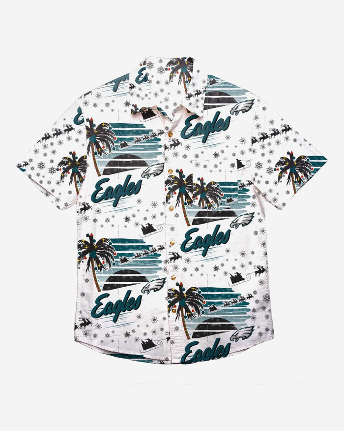 Philadelphia Eagles Winter Tropical Button Up Shirt FOCO - FOCO.com