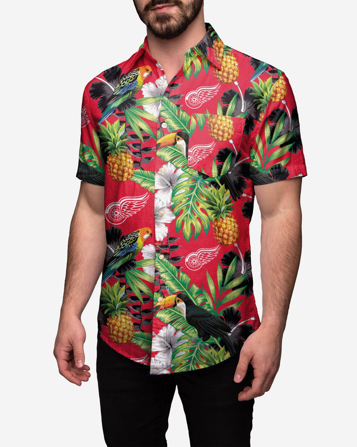 Detroit Red Wings Floral Button Up Shirt FOCO S - FOCO.com