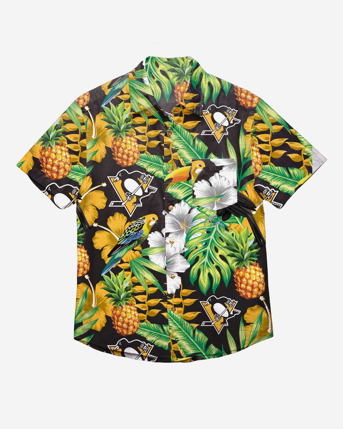 Pittsburgh Penguins Floral Button Up Shirt FOCO - FOCO.com