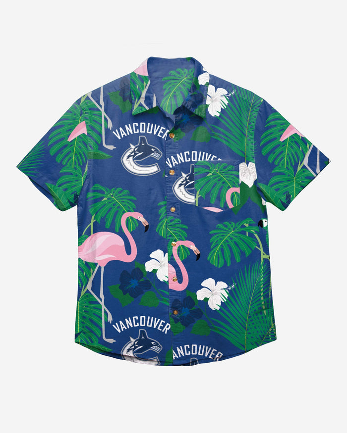 Vancouver Canucks Floral Button Up Shirt FOCO - FOCO.com