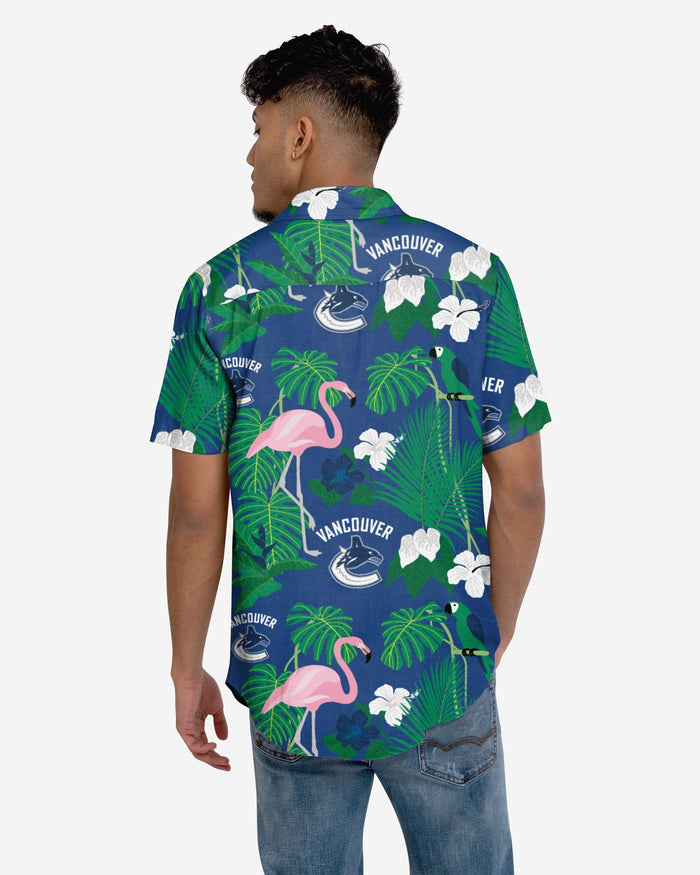 Vancouver Canucks Floral Button Up Shirt FOCO - FOCO.com