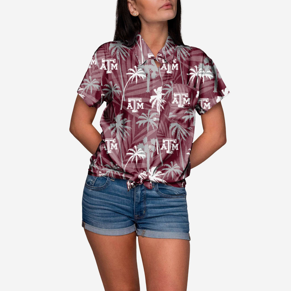 Texas A&M Aggies Tropic of Da Palms Womens Button Up Shirt FOCO S - FOCO.com