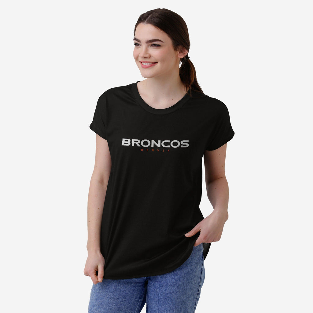 Denver Broncos Womens Wordmark Black Tunic Top FOCO S - FOCO.com