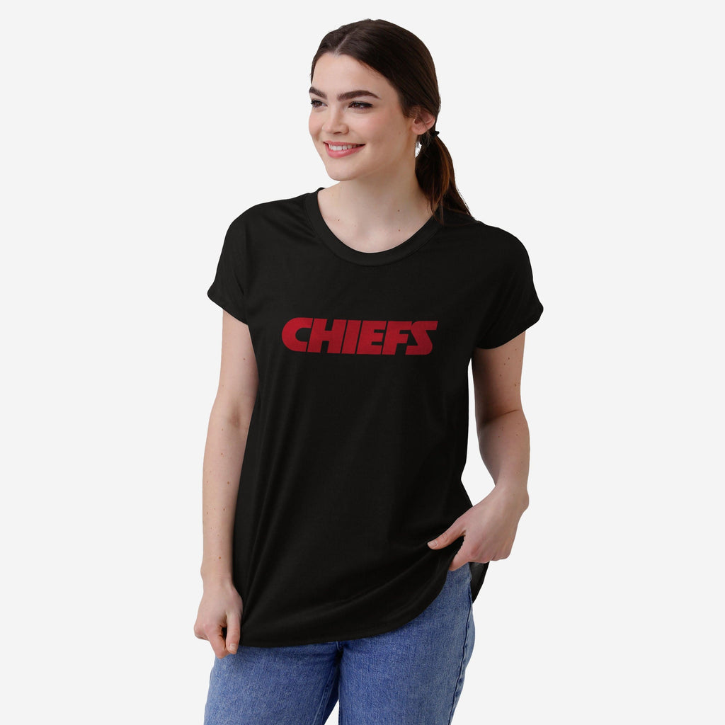 Kansas City Chiefs Womens Wordmark Black Tunic Top FOCO S - FOCO.com