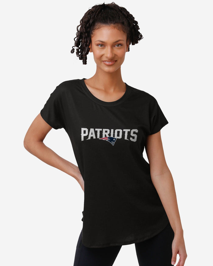 New England Patriots Womens Wordmark Black Tunic Top FOCO S - FOCO.com