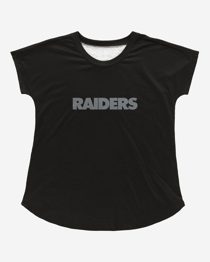 Las Vegas Raiders Womens Wordmark Black Tunic Top FOCO - FOCO.com