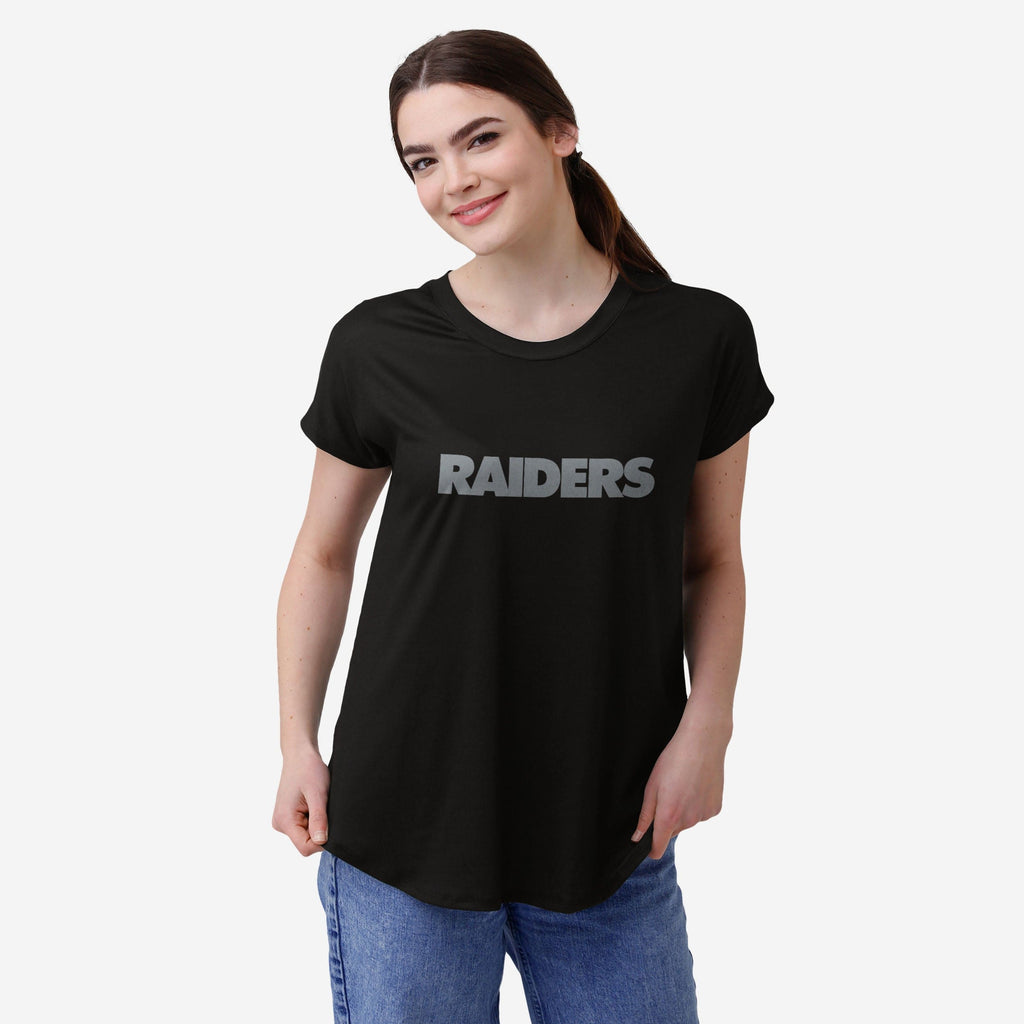 Las Vegas Raiders Womens Wordmark Black Tunic Top FOCO S - FOCO.com