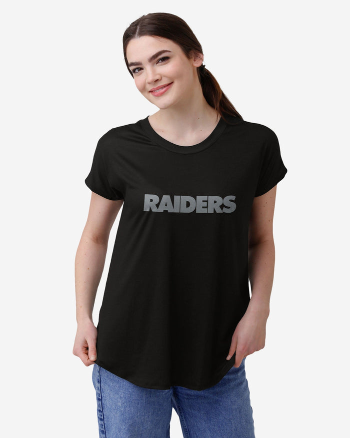 Las Vegas Raiders Womens Wordmark Black Tunic Top FOCO S - FOCO.com