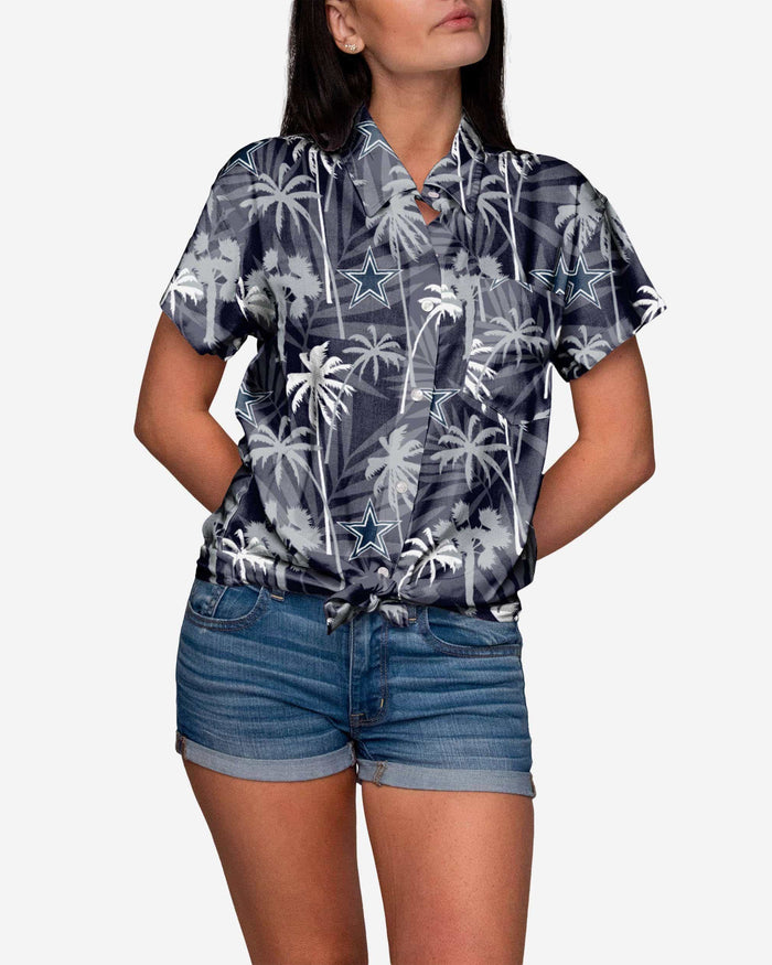 Dallas Cowboys Tropic Of Da Palms Womens Button Up Shirt FOCO S - FOCO.com