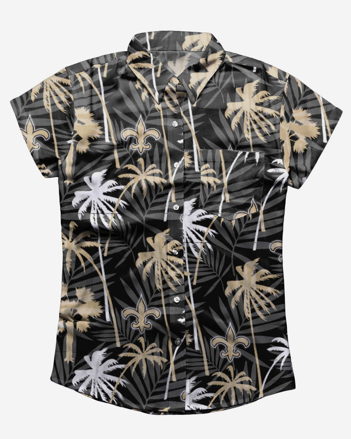 New Orleans Saints Tropic of Da Palms Womens Button Up Shirt FOCO - FOCO.com