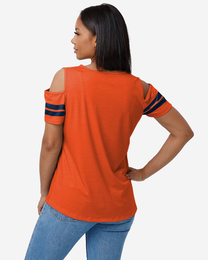 Denver Broncos Womens Cold Shoulder T-Shirt FOCO - FOCO.com