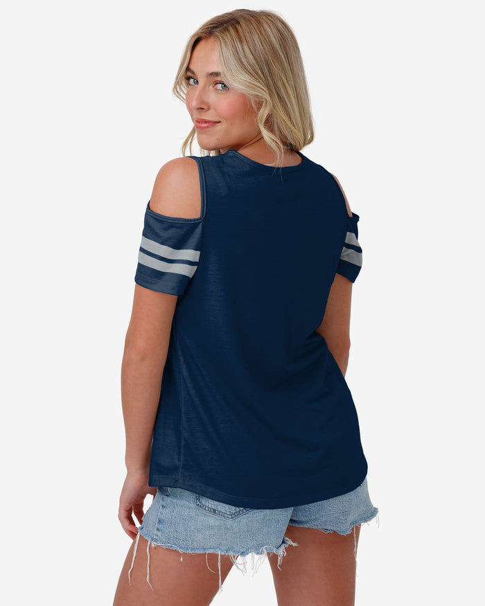 Dallas Cowboys Womens Cold Shoulder T-Shirt FOCO - FOCO.com