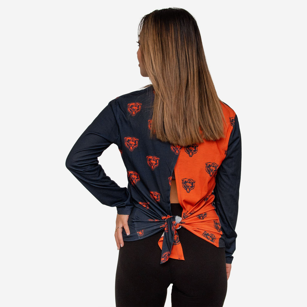 Chicago Bears Womens Tie-Breaker Long Sleeve Top FOCO S - FOCO.com