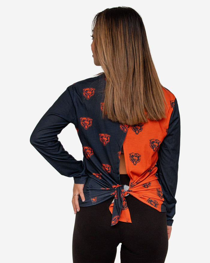 Chicago Bears Womens Tie-Breaker Long Sleeve Top FOCO S - FOCO.com