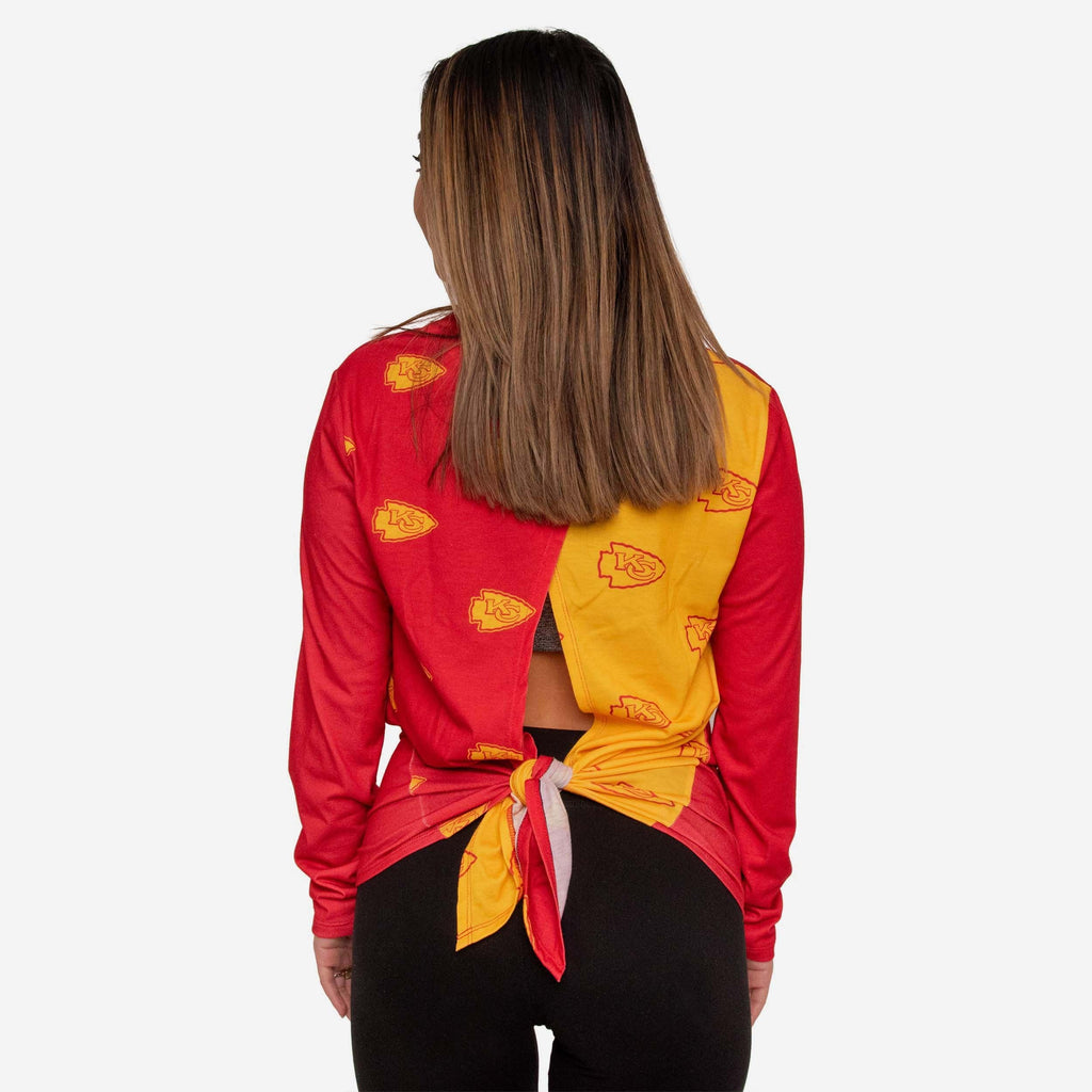 Kansas City Chiefs Womens Tie-Breaker Long Sleeve Top FOCO S - FOCO.com