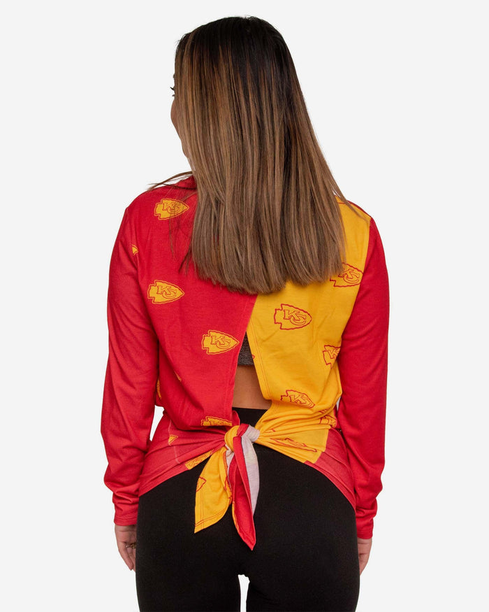 Kansas City Chiefs Womens Tie-Breaker Long Sleeve Top FOCO S - FOCO.com