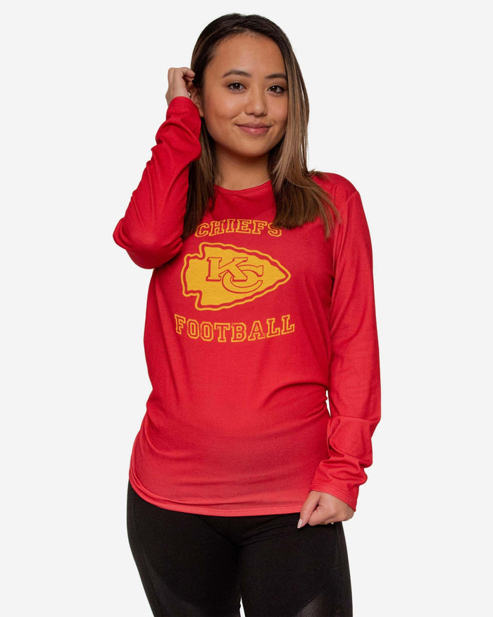 Kansas City Chiefs Womens Tie-Breaker Long Sleeve Top FOCO - FOCO.com