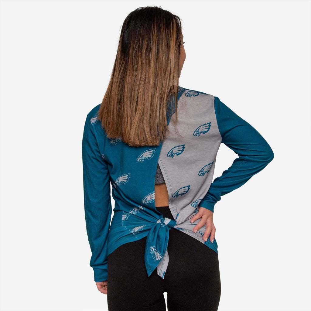 Philadelphia Eagles Womens Tie-Breaker Long Sleeve Top FOCO S - FOCO.com