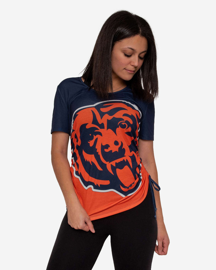 Chicago Bears Womens Ruched Replay Short Sleeve Top FOCO S - FOCO.com