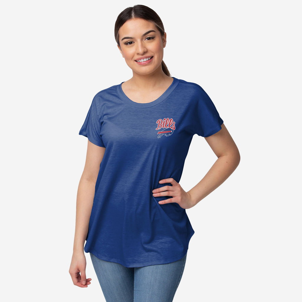 Buffalo Bills Womens Script Wordmark Tunic Top FOCO S - FOCO.com